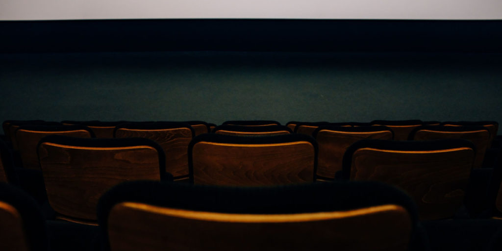 empty seats at a theatre or cinema. 